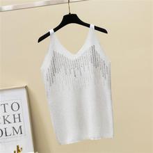 2019 Sexy girls V Neck  Tank tops  Women  Sleeveless Vest