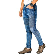 Virjeans Stretchy Ripped Design Biker Denim Choose Pant (VJC 701) Light Blue