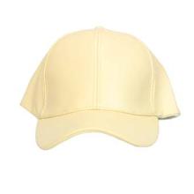 Cream Plain Synthetic Casual Cap For Men