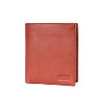 Wenz Simple Bi-Fold Leather Wallet For Men-LP-02-Brown