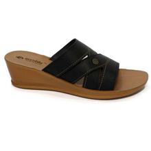 aeroblu Black Slide Heel Sandals For Women - OTG8