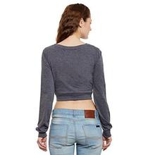 Miss Chase Womens Dark Grey Crop Top