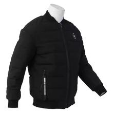 Black Solid Bomber Jacket For Men