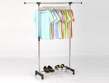 Adjustable Single Pole Clothes Hanger Rack