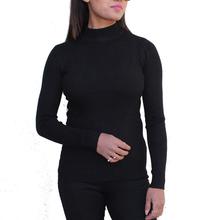 Black Round Neck Sweater For Women