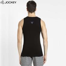 Jockey Black/Neon Cotton Round Vest For Men -  FP04-01