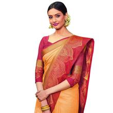 Stylee Lifestyle Yellow Banarasi Silk Jacquard Saree  (1803)