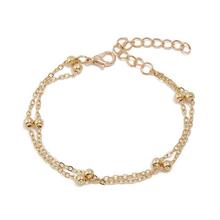 Gold Toned Chain Anklet For Women