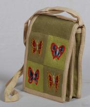 Beige Butterfly Embroidered Side Bag For Women (6214)