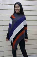 Woolen Multi-color Poncho