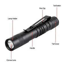 5" LED Flashlight Q5 LED Tactical Flashlight 1000 Lm Bright Torch Lamp Mini Pen Light