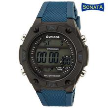 Sonata Grey Dial Digital Watch For Men -77033PP03