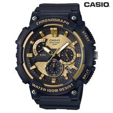 Casio Black/Gold Round Dial Analog Watch For Men (MCW-200H-9AVDF)