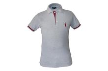 Grey Regular Fit Polo T Shirt