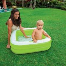 Intex 57100 Green Double Layer Square Child Pool-(85 x 85 x 23)cm