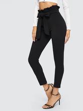 Paperbag Waist Skinny Pants With Belt