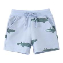 Baby Boy Crocodile Print Elasticized Cotton Summer Shorts