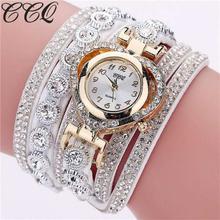 FashionieStore Ladies wristwatch  CCQ Women Vintage Rhinestone Crystal Bracelet Dial Analog Quartz Wrist Watch