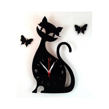 KYVOR Cute Black Cat Wall Clock