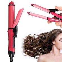 Nova 2 In 1 - Electric Nano Ceramic Coated Hair Curler And Straightener