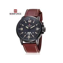 NaviForce NF9028 Date/Day Function Analog Watch For Men - Brown