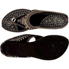 Women Black Flats Sandal