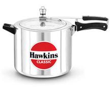Hawkins Silver Aluminum Classic Pressure Cooker (CL10)- 10 Litre