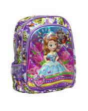 Purple Sofia Printed School Backpack For Girls