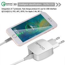 QGEEM QC 3.0 USB Charger Quick Charge 3.0 Phone Charger for iPhone EU US Plug 12V Adapter Fast Charger for Huawei Samsung Xiaomi