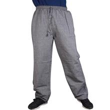 Plain Linen Grey Trouser for Unisex (Thick Hemp)