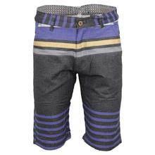 Grey/Blue Striped Shorts For Men