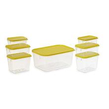 All Time Plastics Polka Container Set, 7-Pieces, Yellow