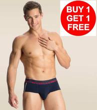 Jockey Navy Solid Briefs For Men (US 09)- Buy 1 Get 1 Free