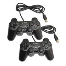 Lanjue L600 Combo of 2 Dual Shock Wired USB 2.0 Joystick - Black