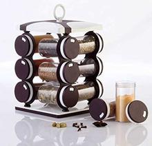 12-Jar Revolving Spice Rack Masala Box