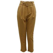 Light Brown Plain Formal Trousers For Women