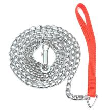 Dog Chain Leash Lead Heavy Duty Zinc Plated Metal Nylon Handle Pet Walking