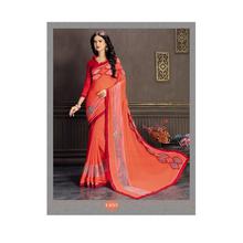 Designer Embroidered  Chiffon Saree with Blouse