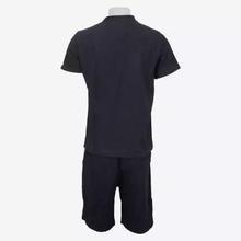 Black Linen T-shirt With Shorts Set For Men