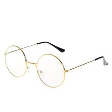 Fashion Vintage Retro Metal Frame Clear Lens Glasses Nerd Geek Eyewear Eyeglasses Oversized Round Circle Eye Glasses