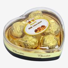Heart Shape Gift Box With Milk Ball Compound Chocolate 5 Pcs Set