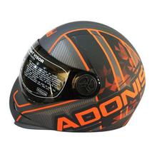 Grey/Orange Adonis Full Helmet For Men