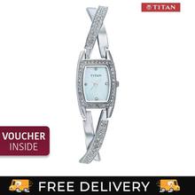 Titan 9851SM01 Bangle Silver Strap Analog Watch For Women