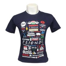 Navy Blue F.R.I.E.N.D.S Quotes Printed Fashion T-Shirt For Men