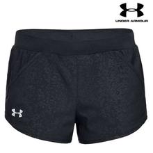 Under Armour Black Fly-By Embossed Mini Shorts For Women - 1317292-001