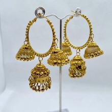 Golden Pinjda Drop Loop Style Earrings
