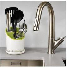 Dock Cutlery Drainer And Organiser - White Green