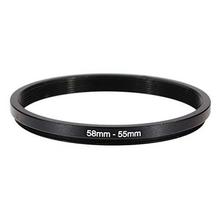 58mm-55mm Anodized Aluminium Step Down Lens Filter Ring Adapter