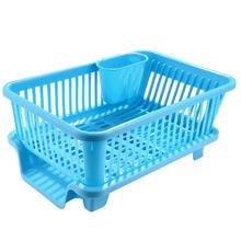 3 in 1 Large Sink Set Dish Rack Drainer with Tray for Kitchen