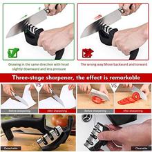 FLYNGO Manual Knife Sharpener 3 Stage Sharpening Tool for